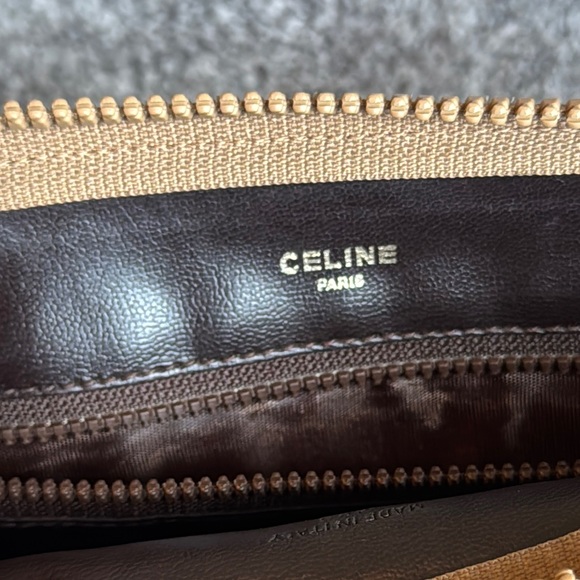 Celine Brown and Tan Toiletry Bag with Monogram Pattern - Picture 6 of 9